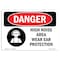 Signmission OSHA Danger, High Noise Area Wear Ear Protection, 10in X 7in Rigid Plastic, 10" W, 7" H, Landscape OS-DS-P-710-L-1323 - alternate 1